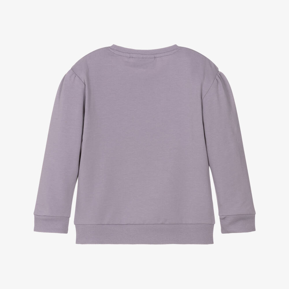 NAME IT-Girls Purple Cotton Disney Sweatshirt with Stitch | Childrensalon Outlet