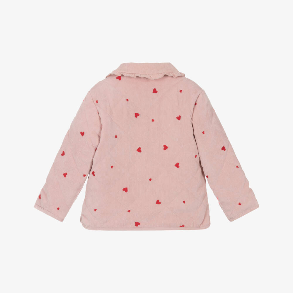 NAME IT-Girls Quilted Pink Heart Jacket | Childrensalon Outlet