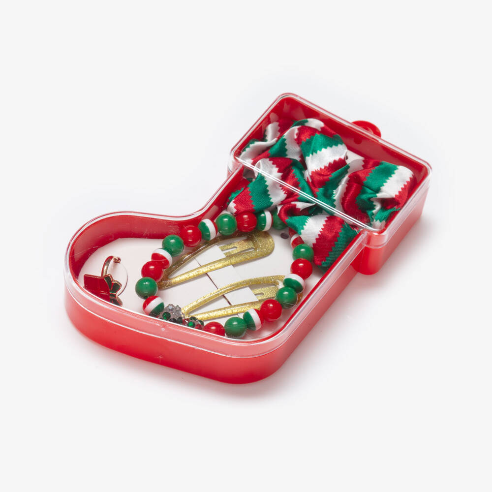 NAME IT-Girls Red Christmas Accessory Gift Set (5 Piece) | Childrensalon Outlet