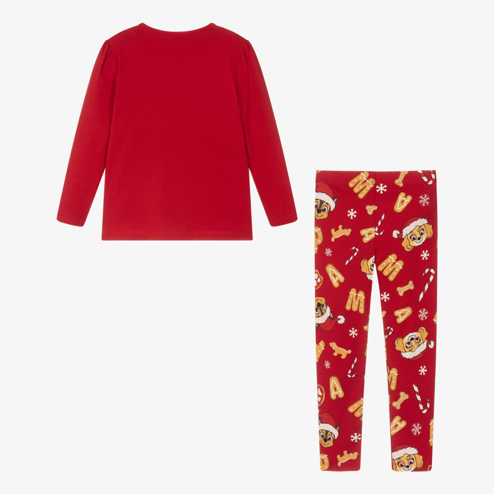 NAME IT-Girls Red Cotton Jersey Paw Patrol Xmas Pyjamas | Childrensalon Outlet