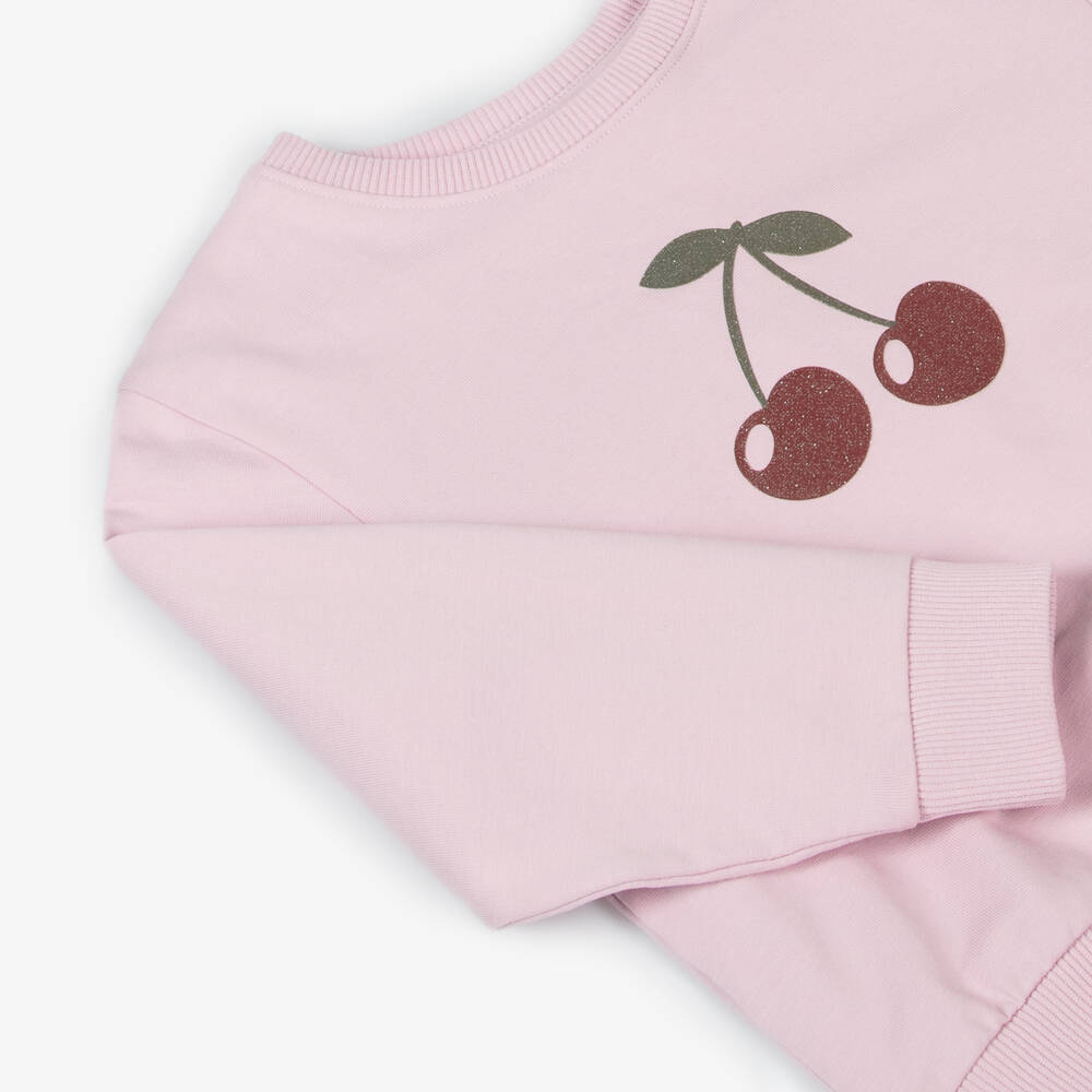 NAME IT-Girls Rosy Cherry Cotton Jumper | Childrensalon Outlet