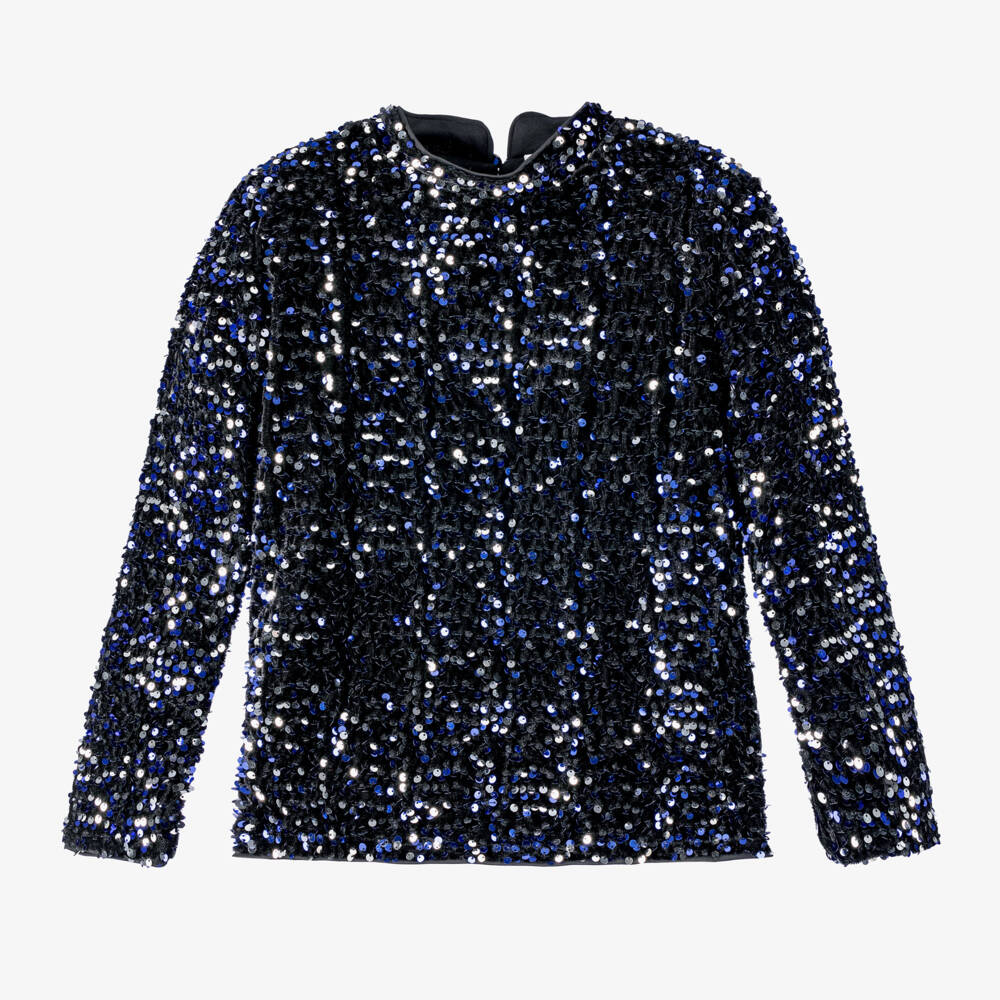 NAME IT-Girls Shimmering Velour Sequin Top | Childrensalon Outlet