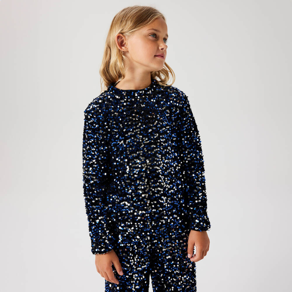 نيم إت-توب مخمل وترتر لون أسود | Childrensalon Outlet