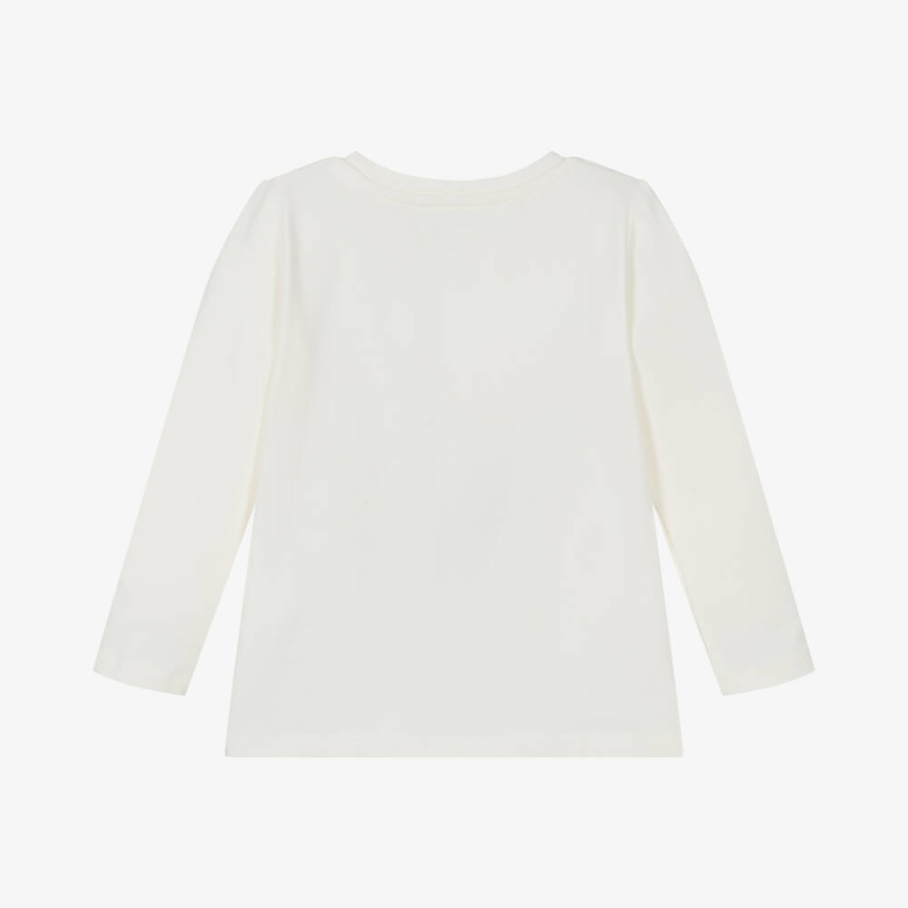 NAME IT-Girls Soft Ivory Affection Tee | Childrensalon Outlet