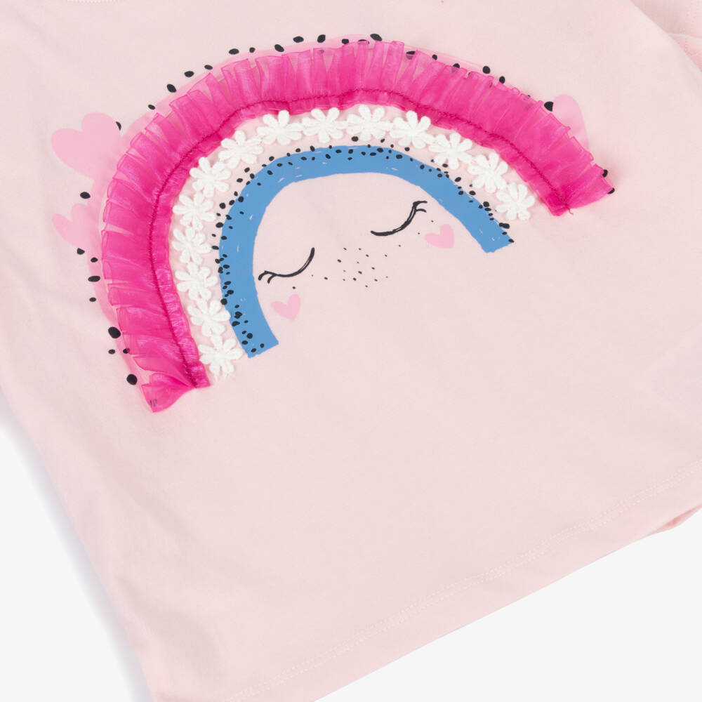 NAME IT-Girls Soft Pink Rainbow Tee | Childrensalon Outlet