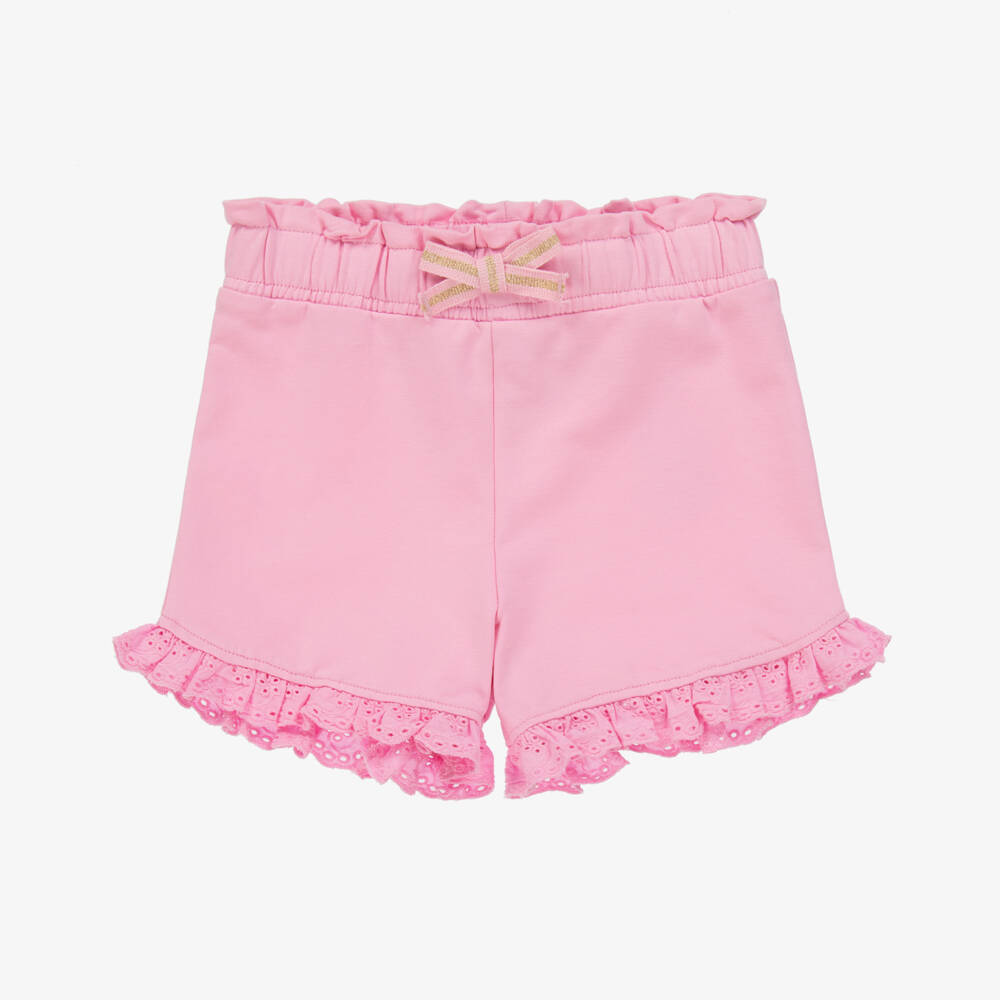 NAME IT-Girls Soft Pink Ruffled Shorts | Childrensalon Outlet