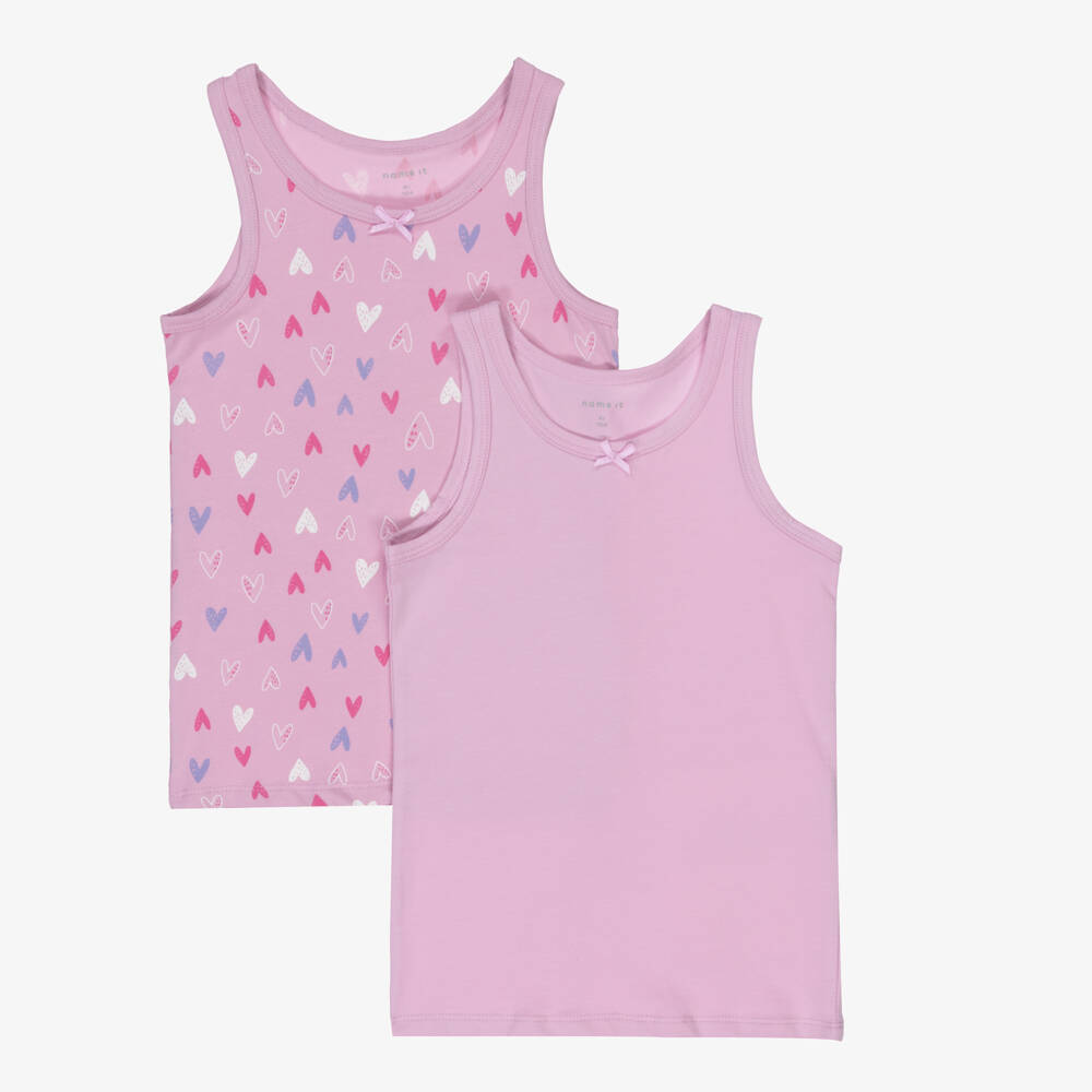 NAME IT-Girls Soft Pink Twin Tank Set | Childrensalon Outlet