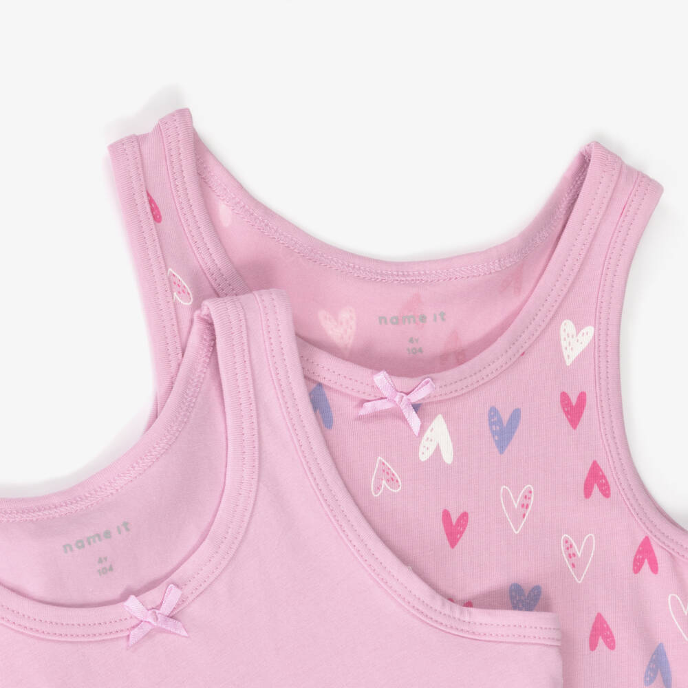 نيم إت-طقم تانك توأم ناعم وردي للبنات | Childrensalon Outlet