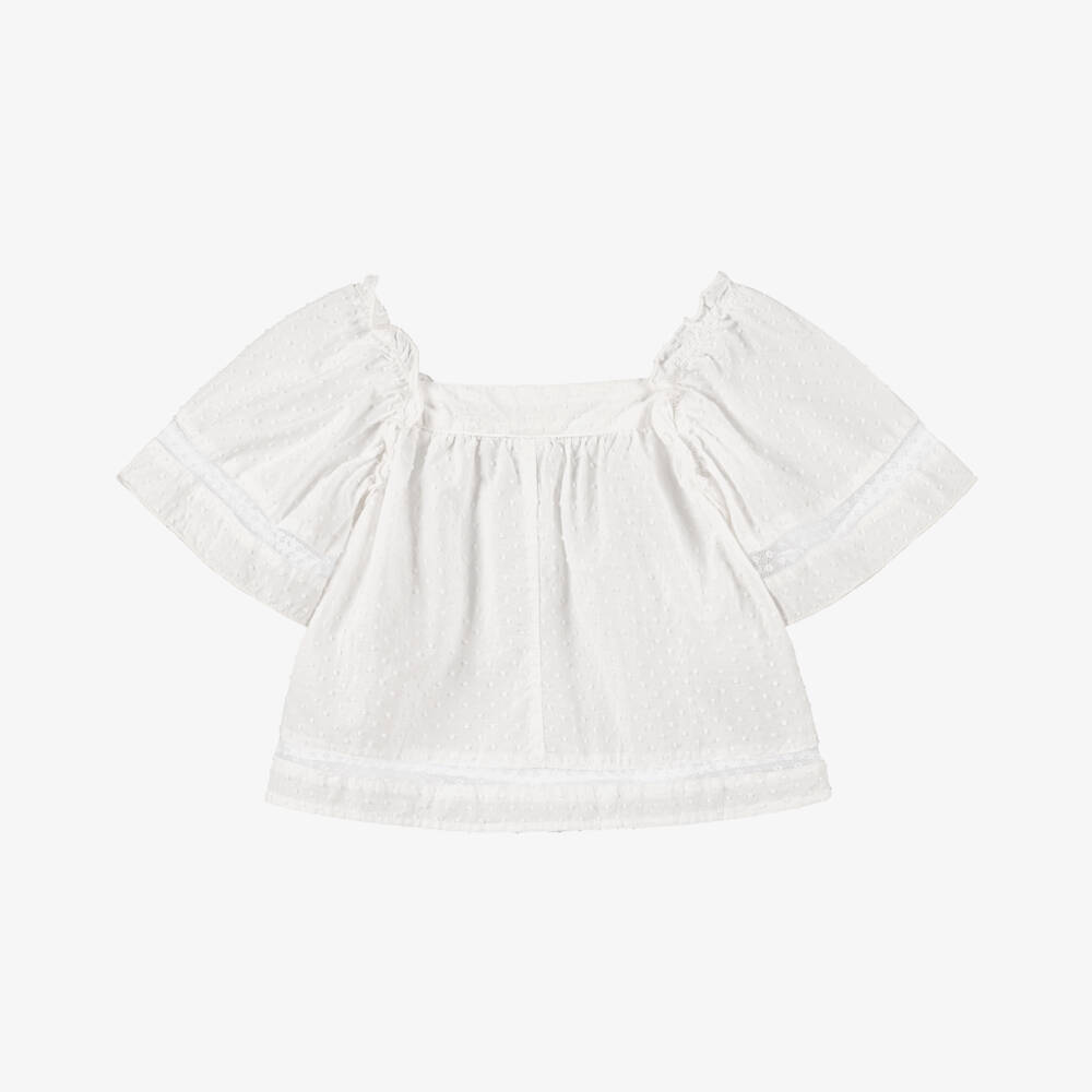 NAME IT-Girls Soft Plumeti Cotton Top | Childrensalon Outlet