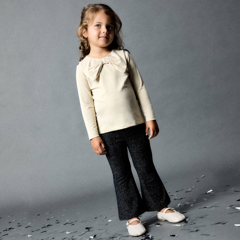 NAME IT-بنطلون أسود لامع للبنات | Childrensalon Outlet