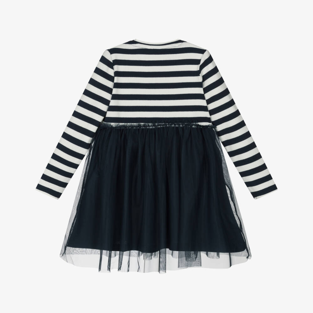 NAME IT-Girls Striped Jersey & Tulle Delight | Childrensalon Outlet