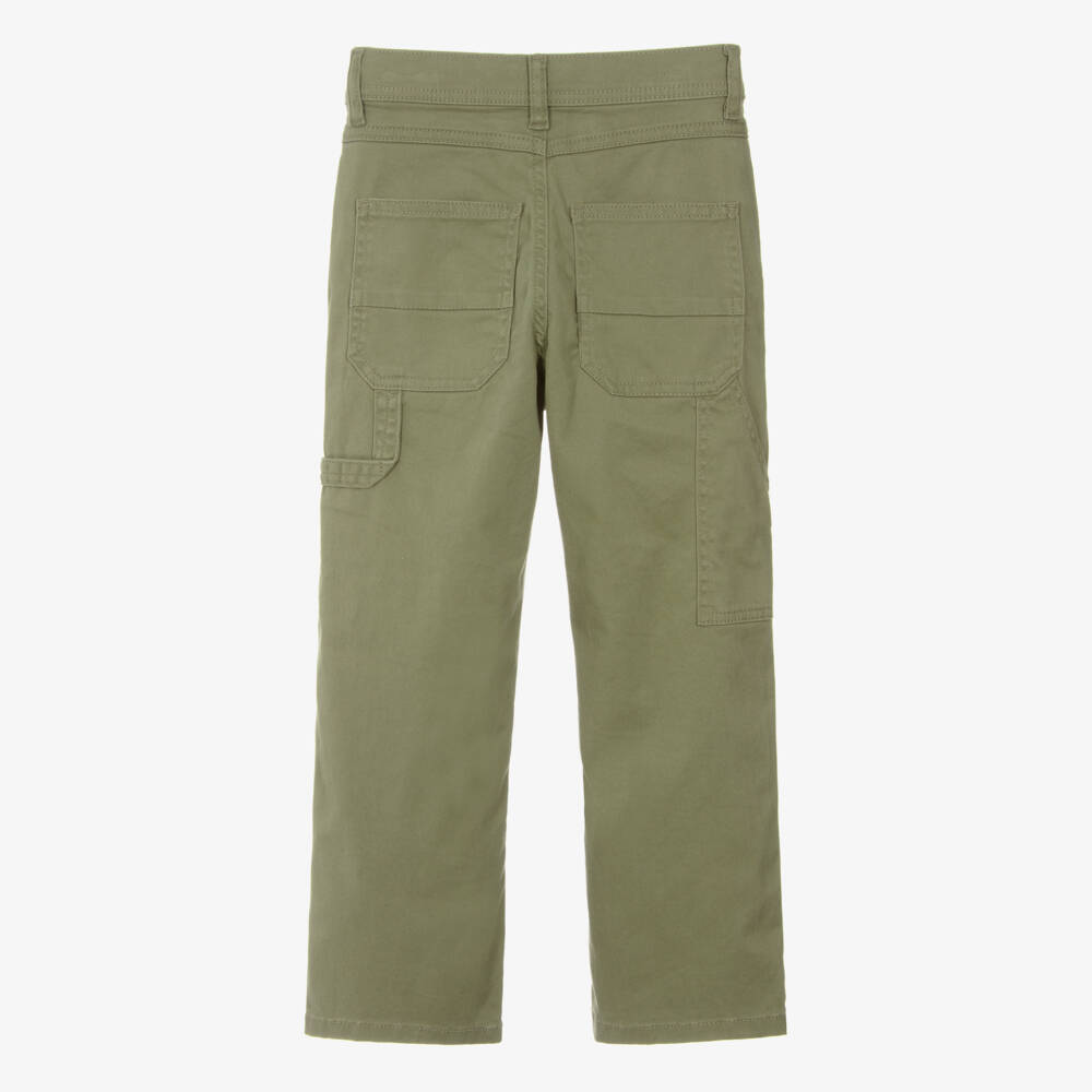 NAME IT-Green Twill Trouser | Childrensalon Outlet