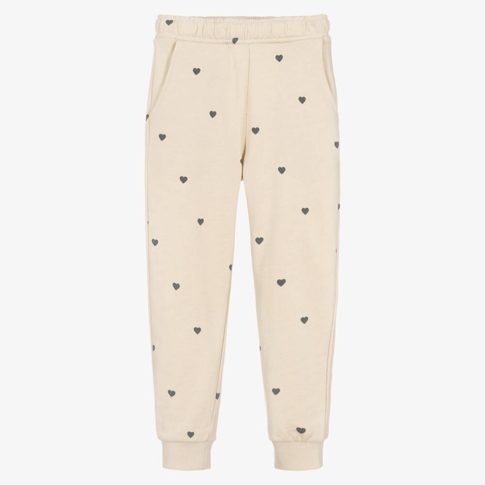 NAME IT-Ivory Heart Print Jogger | Childrensalon Outlet