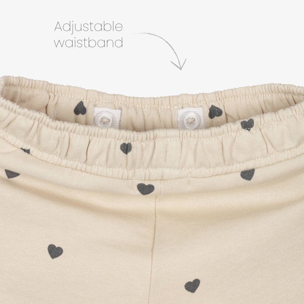 NAME IT-Ivory Heart Print Jogger | Childrensalon Outlet