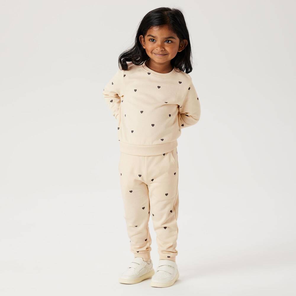 NAME IT-Ivory Heart Print Sweatshirt | Childrensalon Outlet