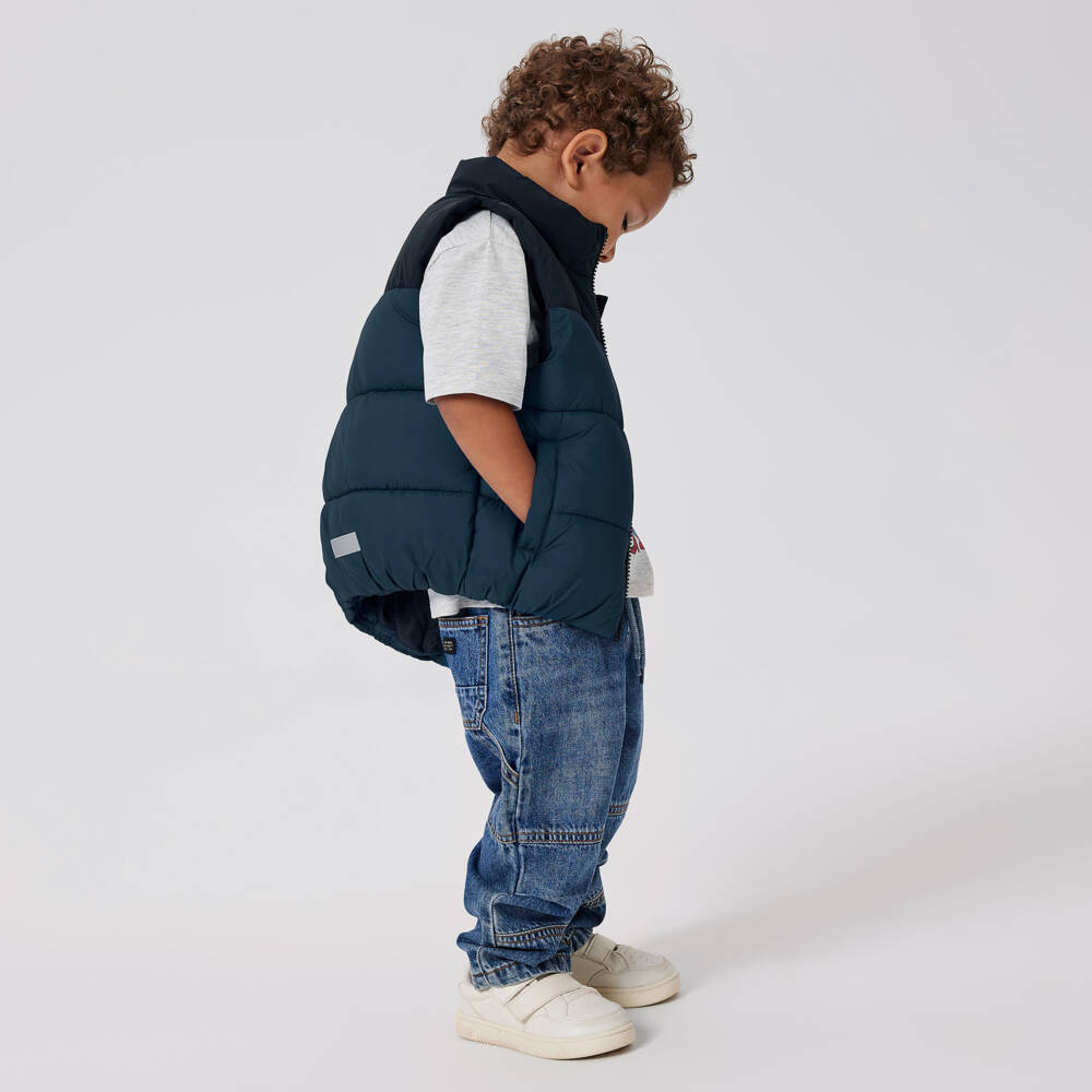 NAME IT-Navy Colourblock Gilet | Childrensalon Outlet