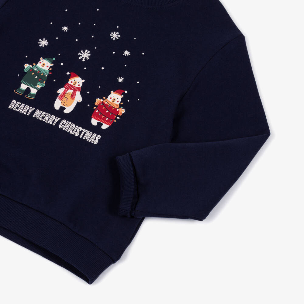 NAME IT-Navy Polar Bear Sweatshirt | Childrensalon Outlet