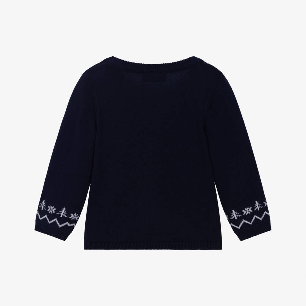 NAME IT-Navy Reindeer Sweater | Childrensalon Outlet