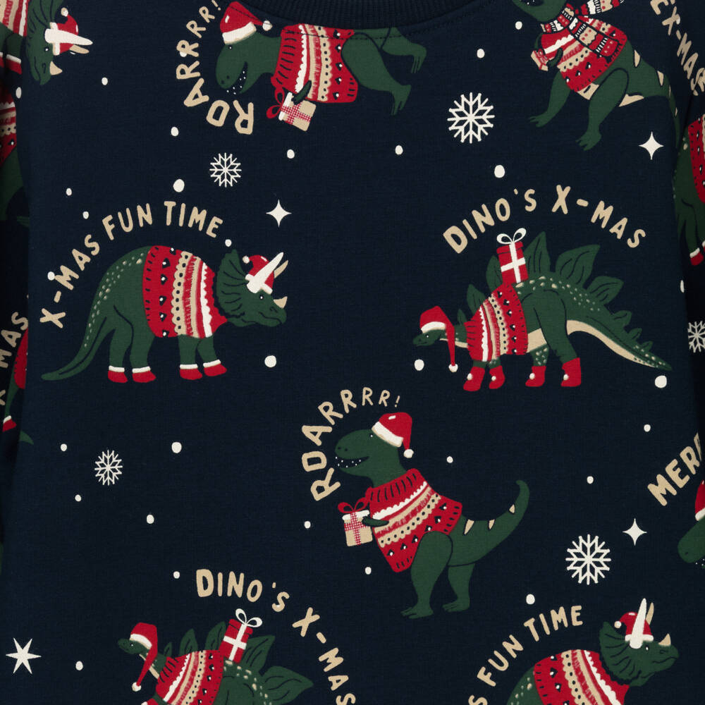 NAME IT-Navy Xmas Print Sweatshirt | Childrensalon Outlet