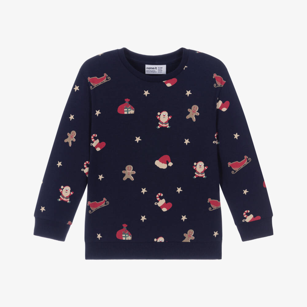 NAME IT-Navy Xmas Sweatshirt | Childrensalon Outlet