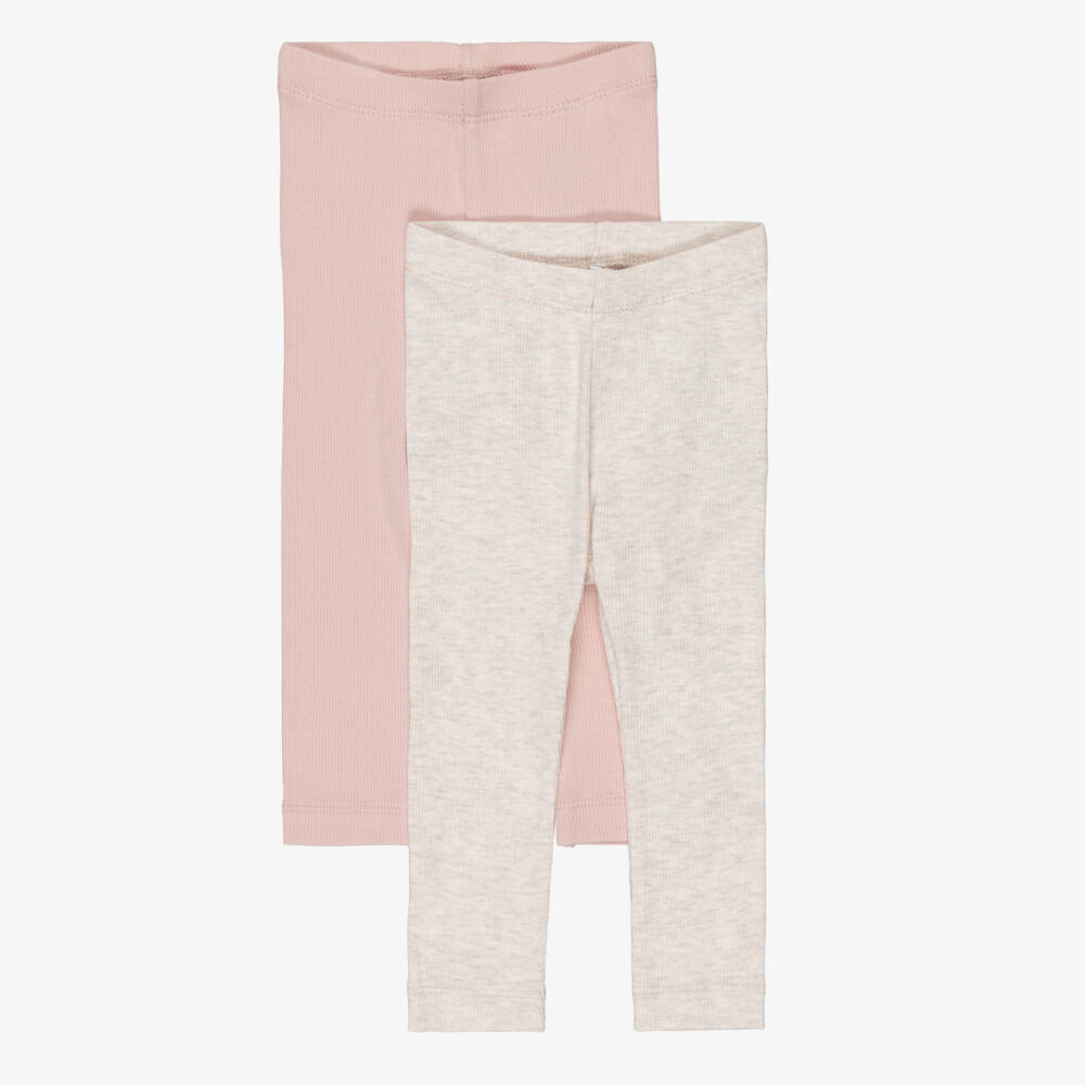 NAME IT-Pink And Beige 2pk Legging | Childrensalon Outlet