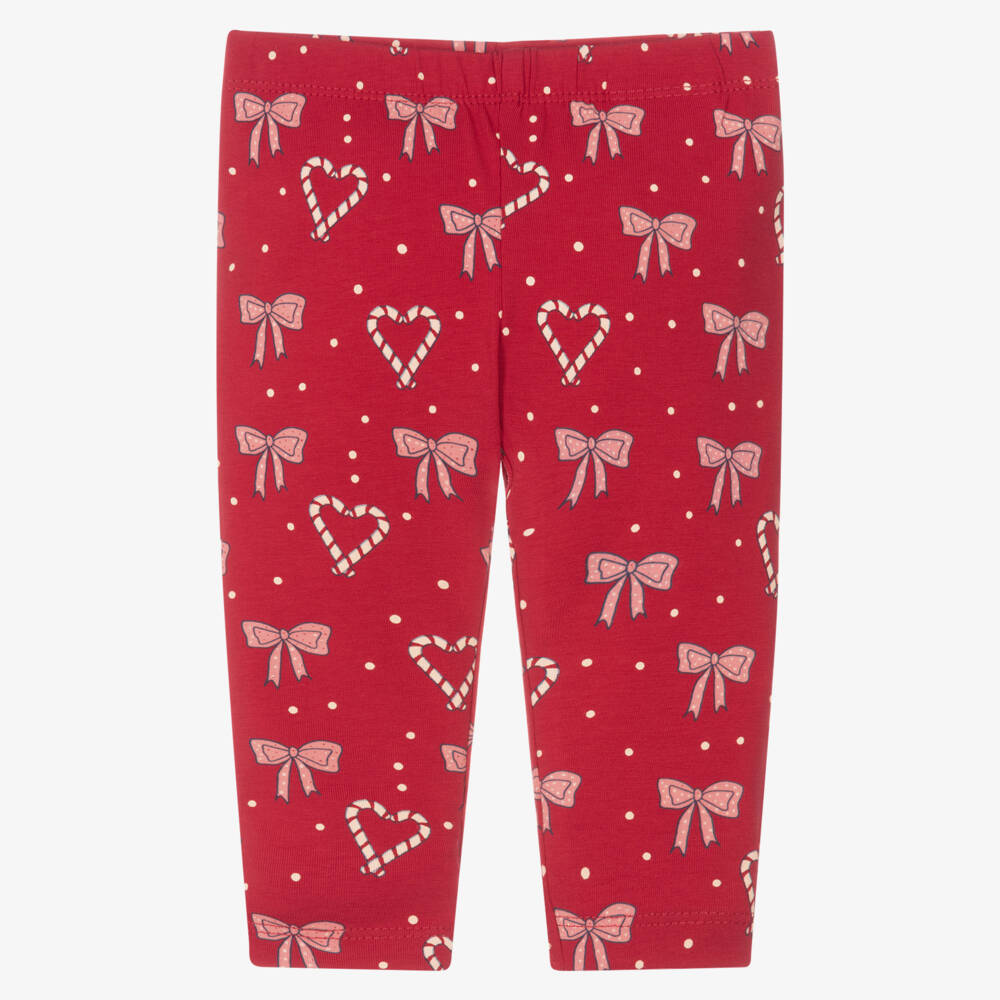 NAME IT-Red Bows And Heart Leggings | Childrensalon Outlet