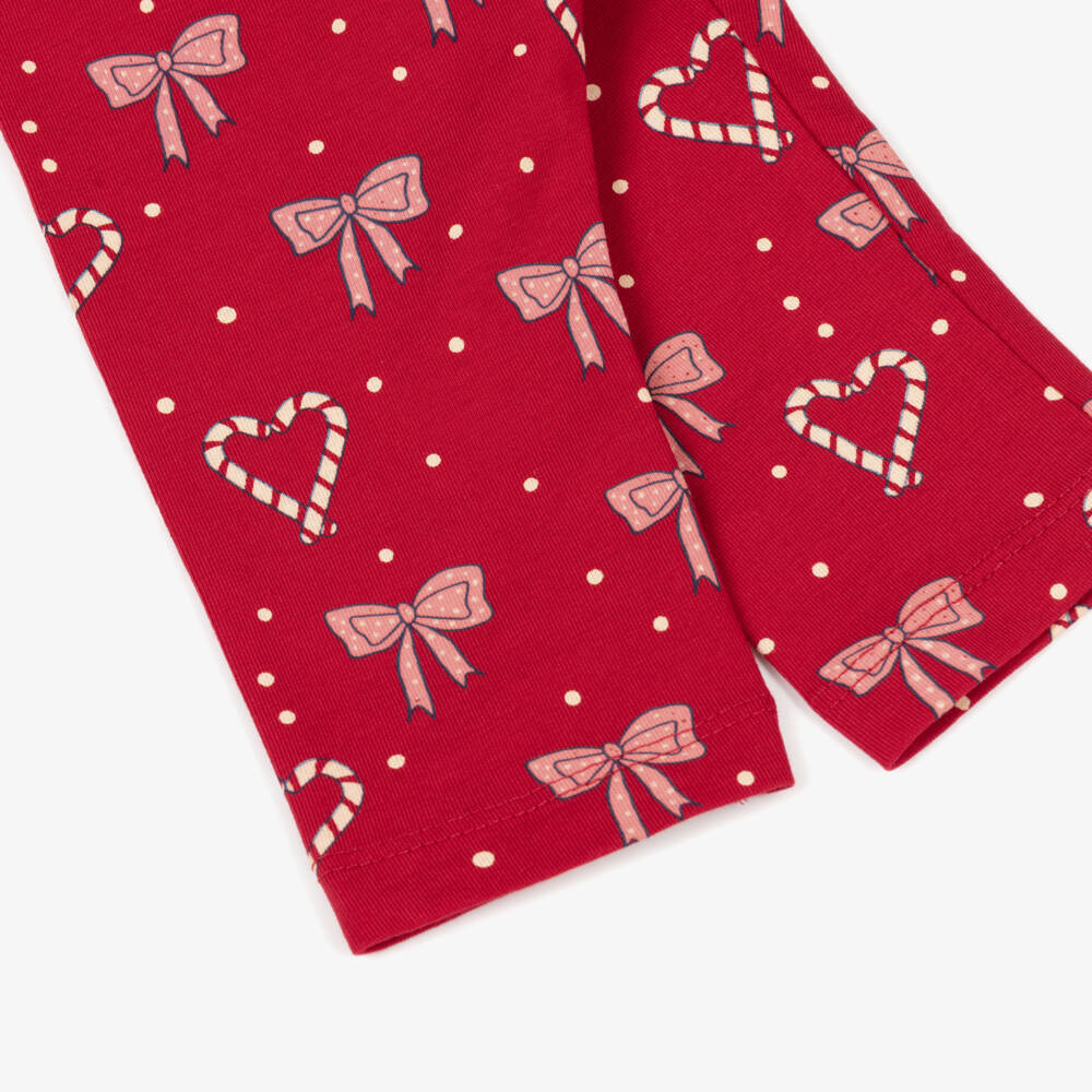 NAME IT-Red Bows And Heart Leggings | Childrensalon Outlet