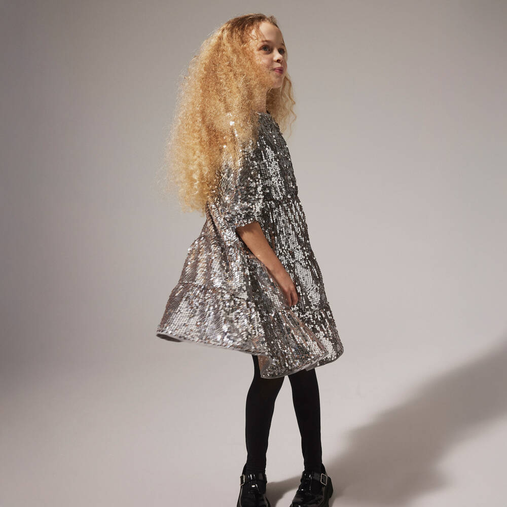 NAME IT-Silver Sequins Dress | Childrensalon Outlet