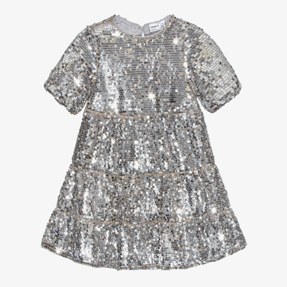 NAME IT-Silver Sequins Dress | Childrensalon Outlet