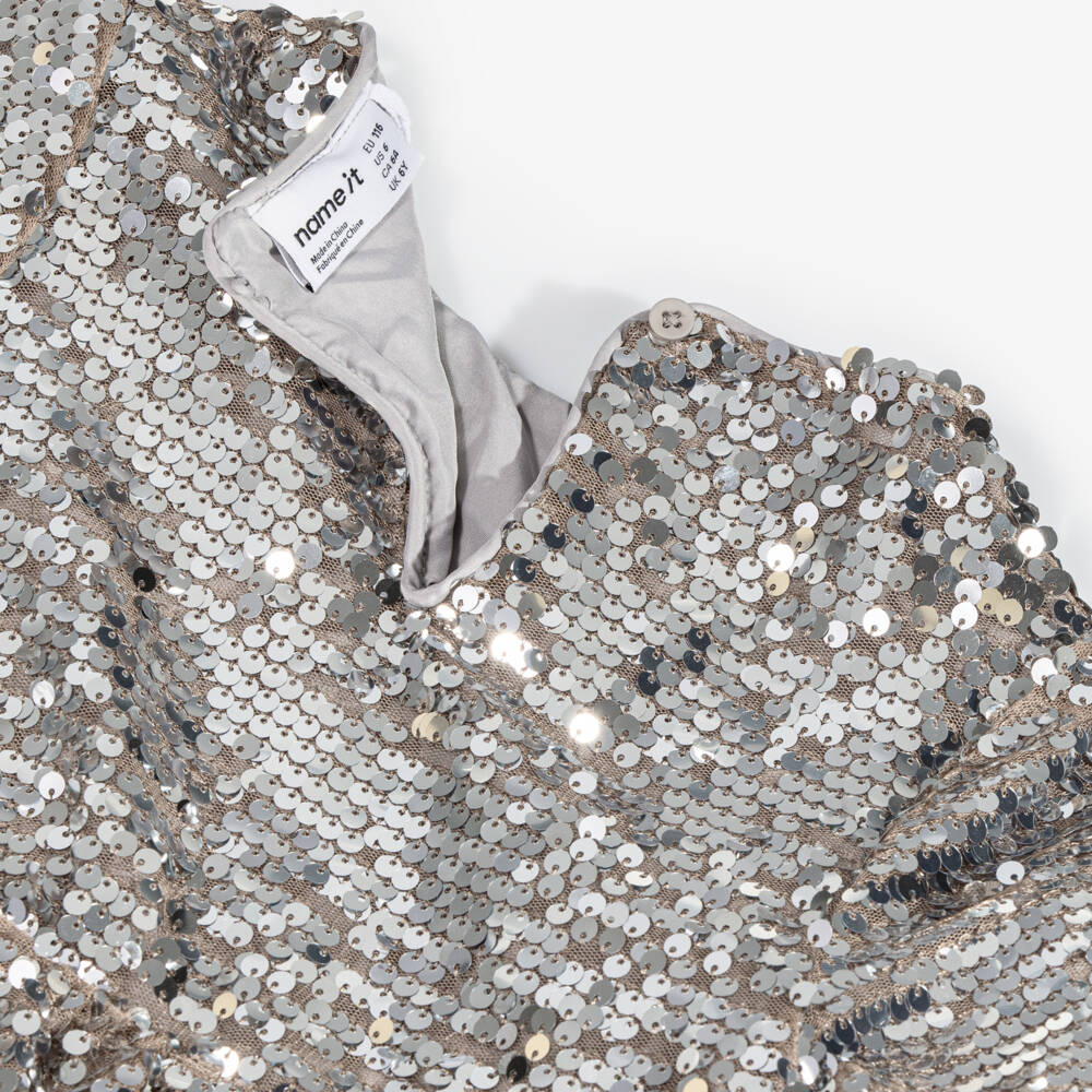 NAME IT-Silver Sequins Dress | Childrensalon Outlet