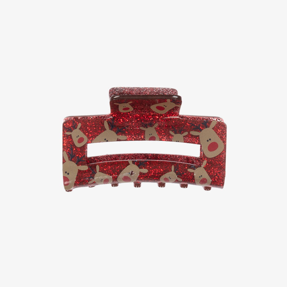 NAME IT-Sparkly Red Reindeer Hair Clip (8cm) | Childrensalon Outlet