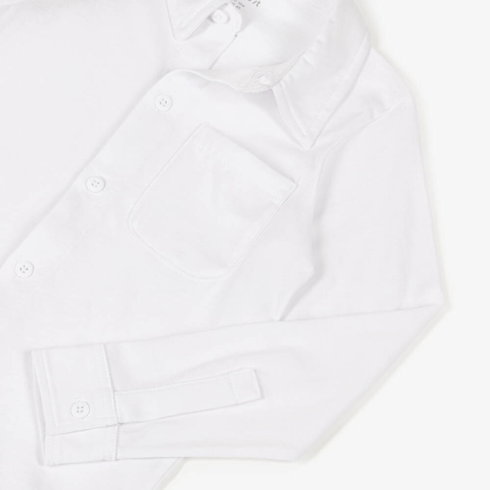 NAME IT-White Jersey Ls Shirt | Childrensalon Outlet