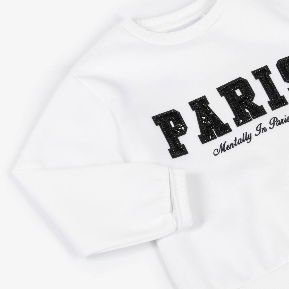 NAME IT-White Paris Sweatshirt | Childrensalon Outlet