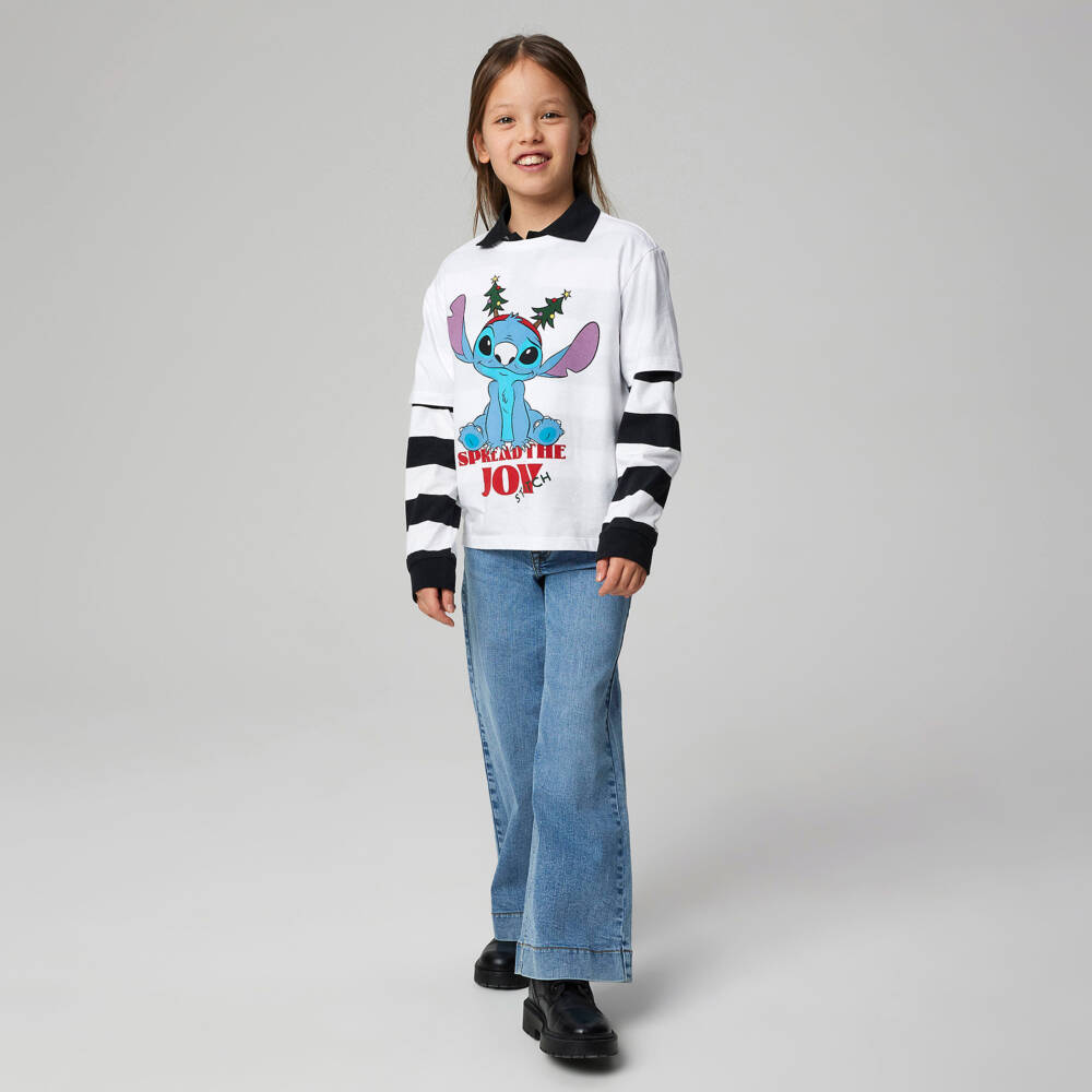 NAME IT-White Xmas Stitch Tshirt | Childrensalon Outlet