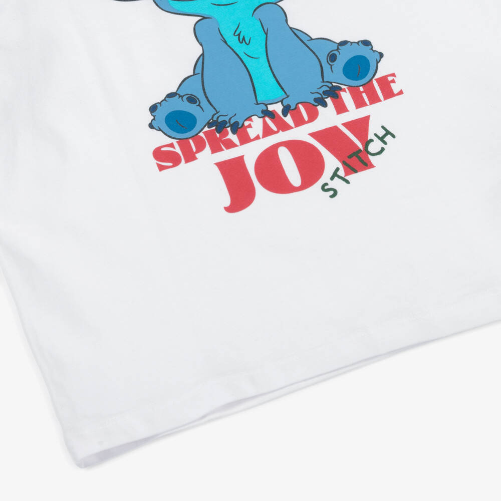 NAME IT-White Xmas Stitch Tshirt | Childrensalon Outlet