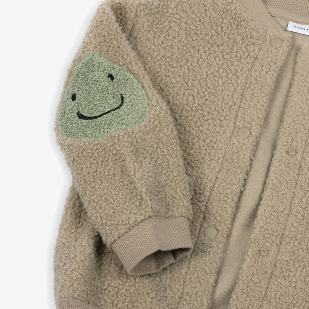 NAME IT-Young Boys Bouclé Beige Jacket | Childrensalon Outlet