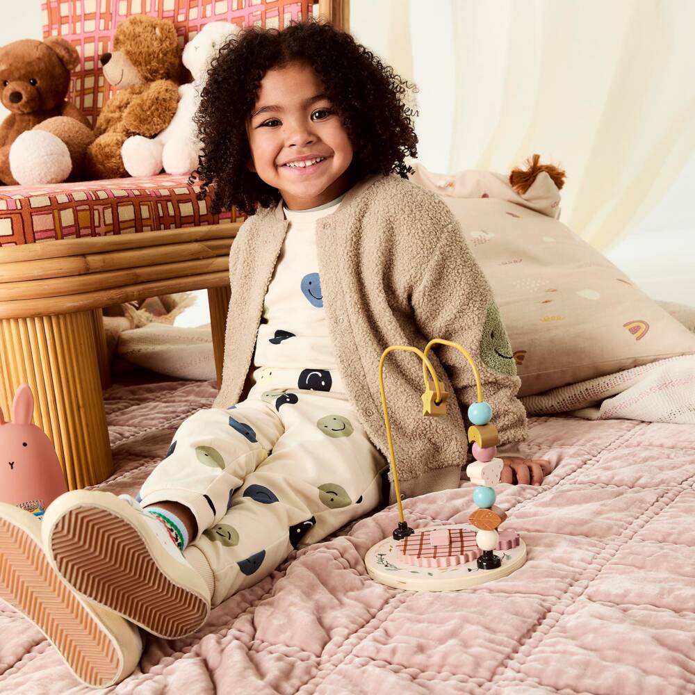 NAME IT-Young Boys Bouclé Beige Jacket | Childrensalon Outlet