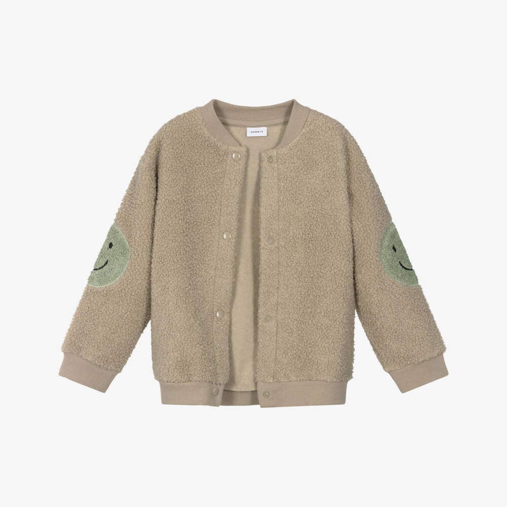 NAME IT-Young Boys Bouclé Beige Jacket | Childrensalon Outlet