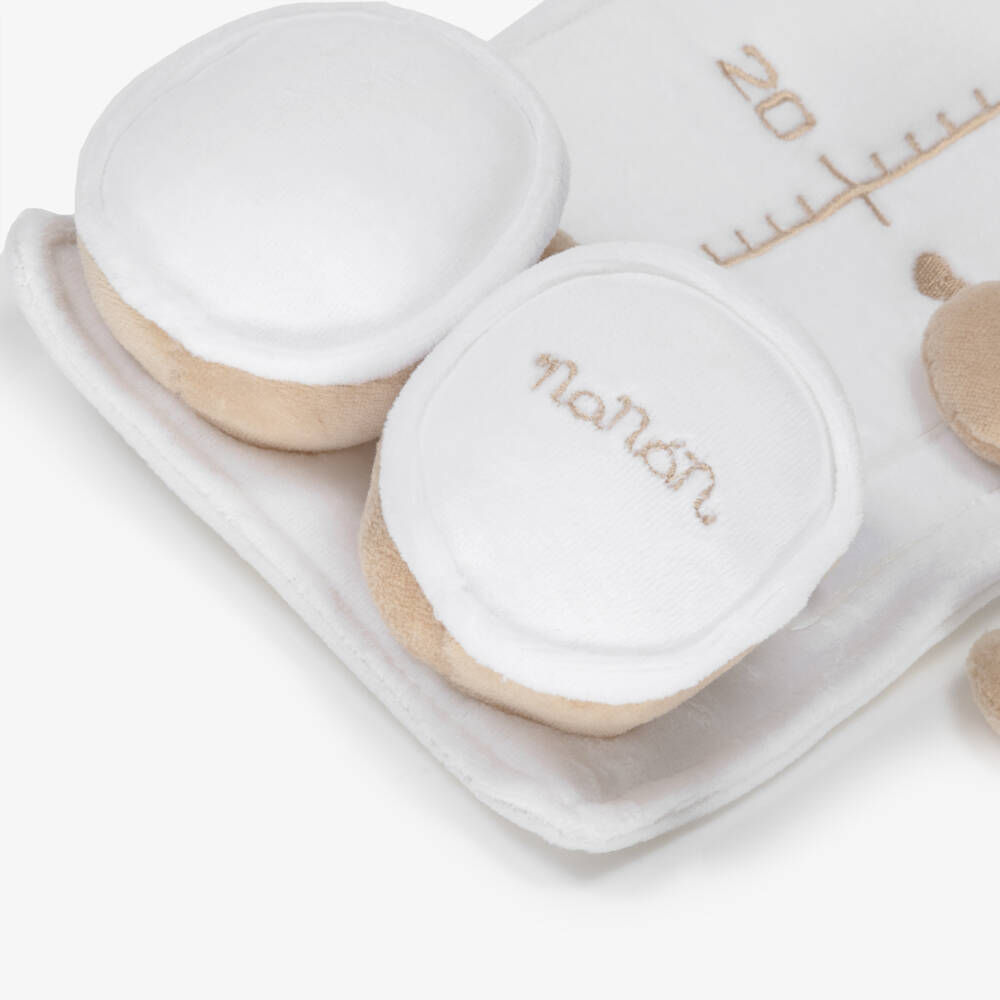 Nanán-Beige & White Teddy Bear Height Chart (130cm) | Childrensalon Outlet