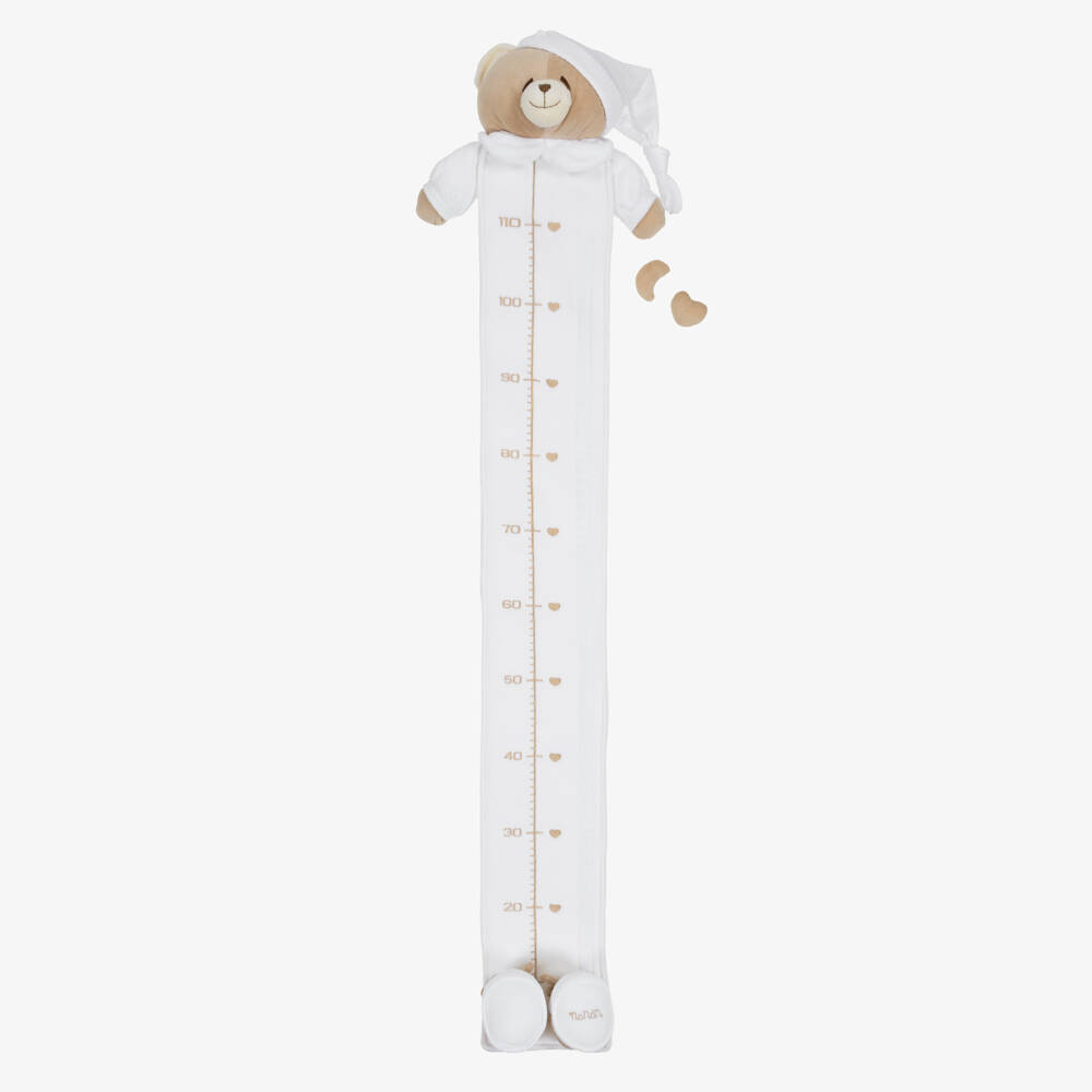 Nanán-Beige & White Teddy Bear Height Chart (130cm) | Childrensalon Outlet