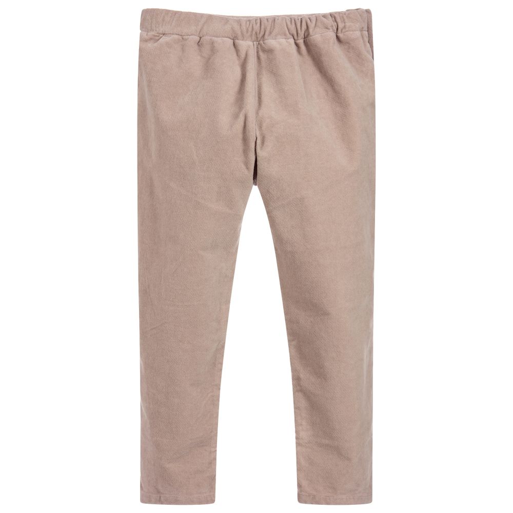 Nanán-Girls Beige Cotton Trousers | Childrensalon Outlet