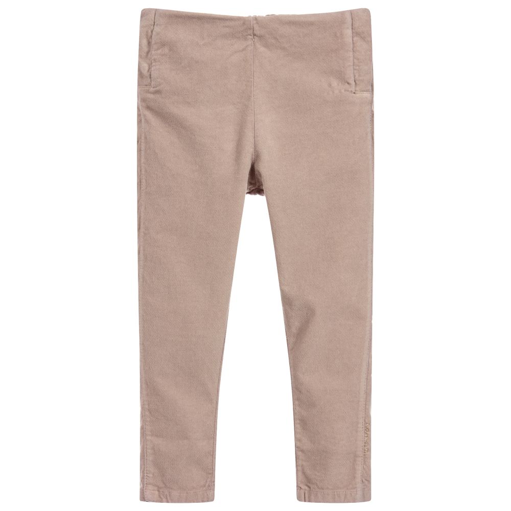 Nanán-Girls Beige Cotton Trousers | Childrensalon Outlet