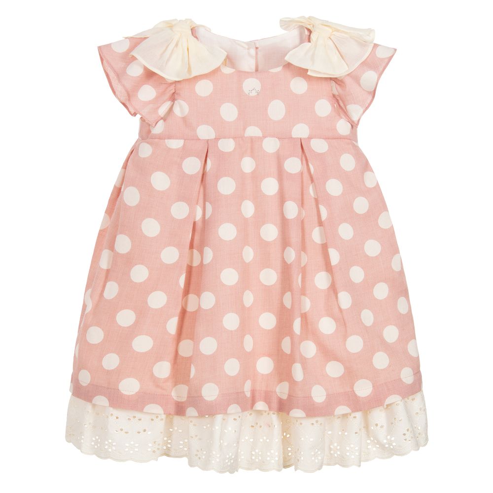 Girls Pink Polka Dot Dress