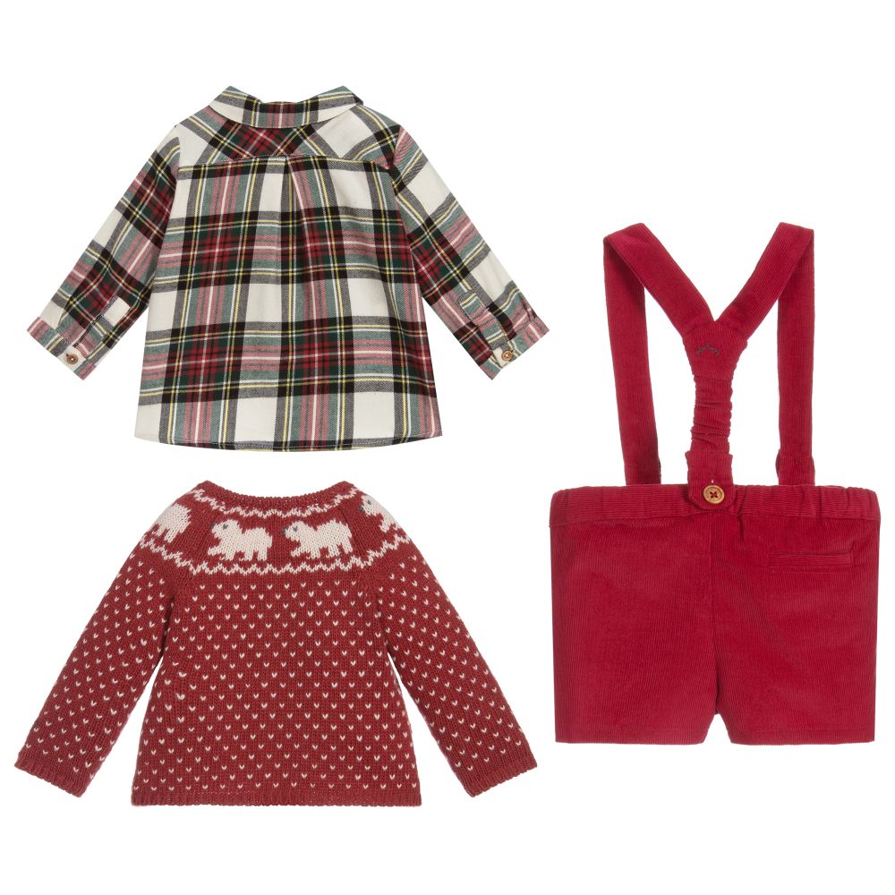 Nanos-Red 3 Piece Shorts Set | Childrensalon Outlet