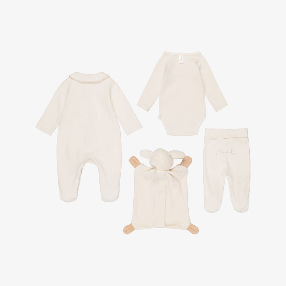 NaturaPura-Girls Ivory Sheep Baby Set | Childrensalon Outlet
