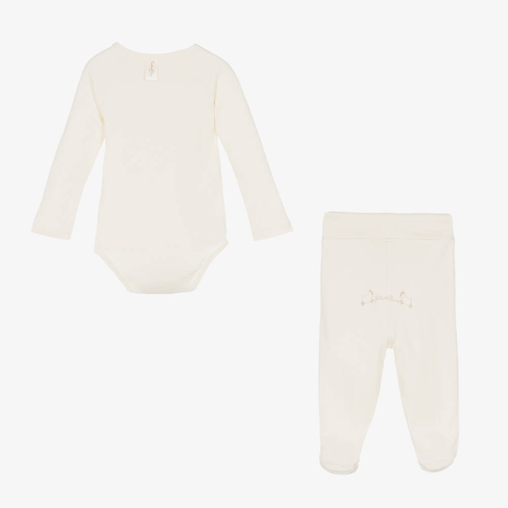 NaturaPura-Ivory Organic Cotton Baby Outfit | Childrensalon Outlet