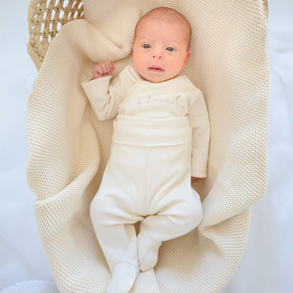 NaturaPura-Ivory Organic Cotton Baby Outfit | Childrensalon Outlet