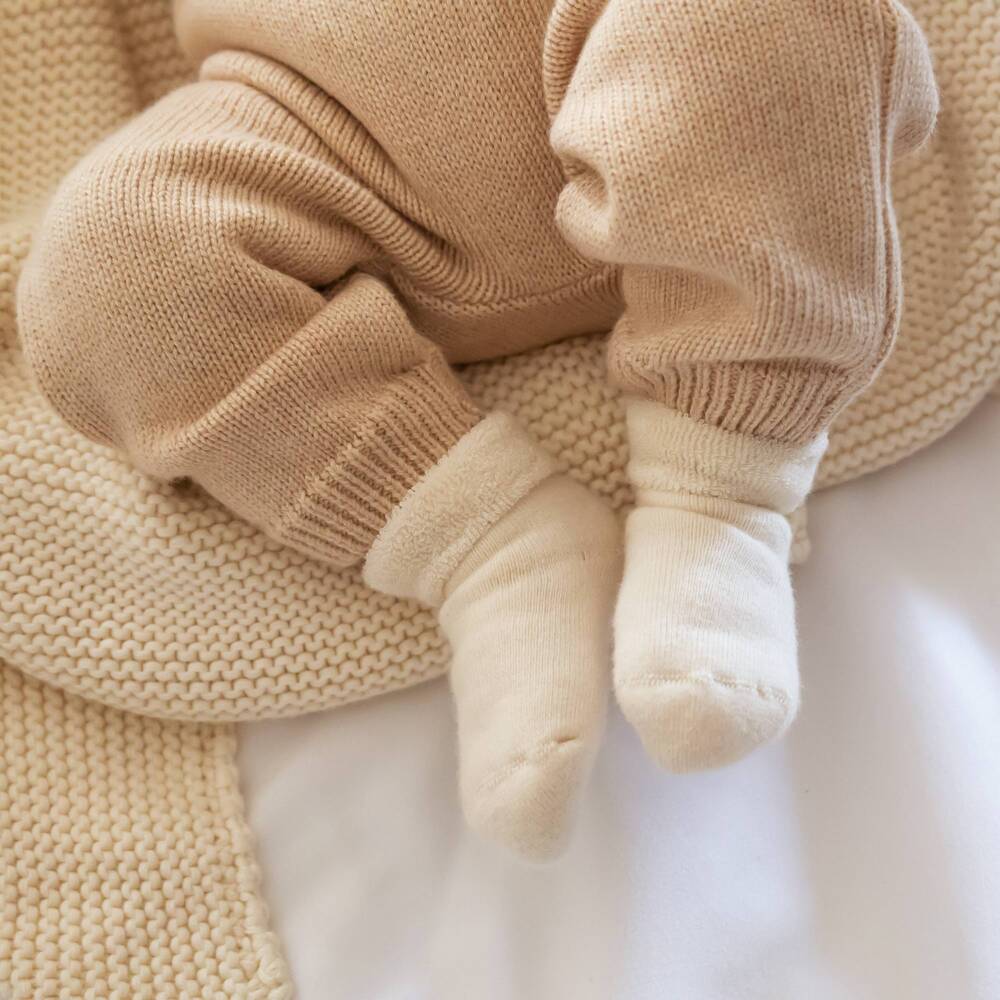 NaturaPura-Ivory Organic Cotton Baby Socks | Childrensalon Outlet