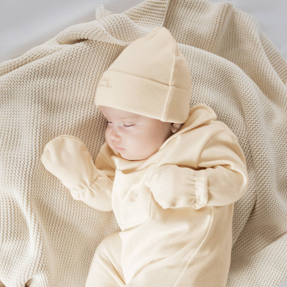 NaturaPura-Кремовый органический хлопковый комбинезон для малышей | Childrensalon Outlet
