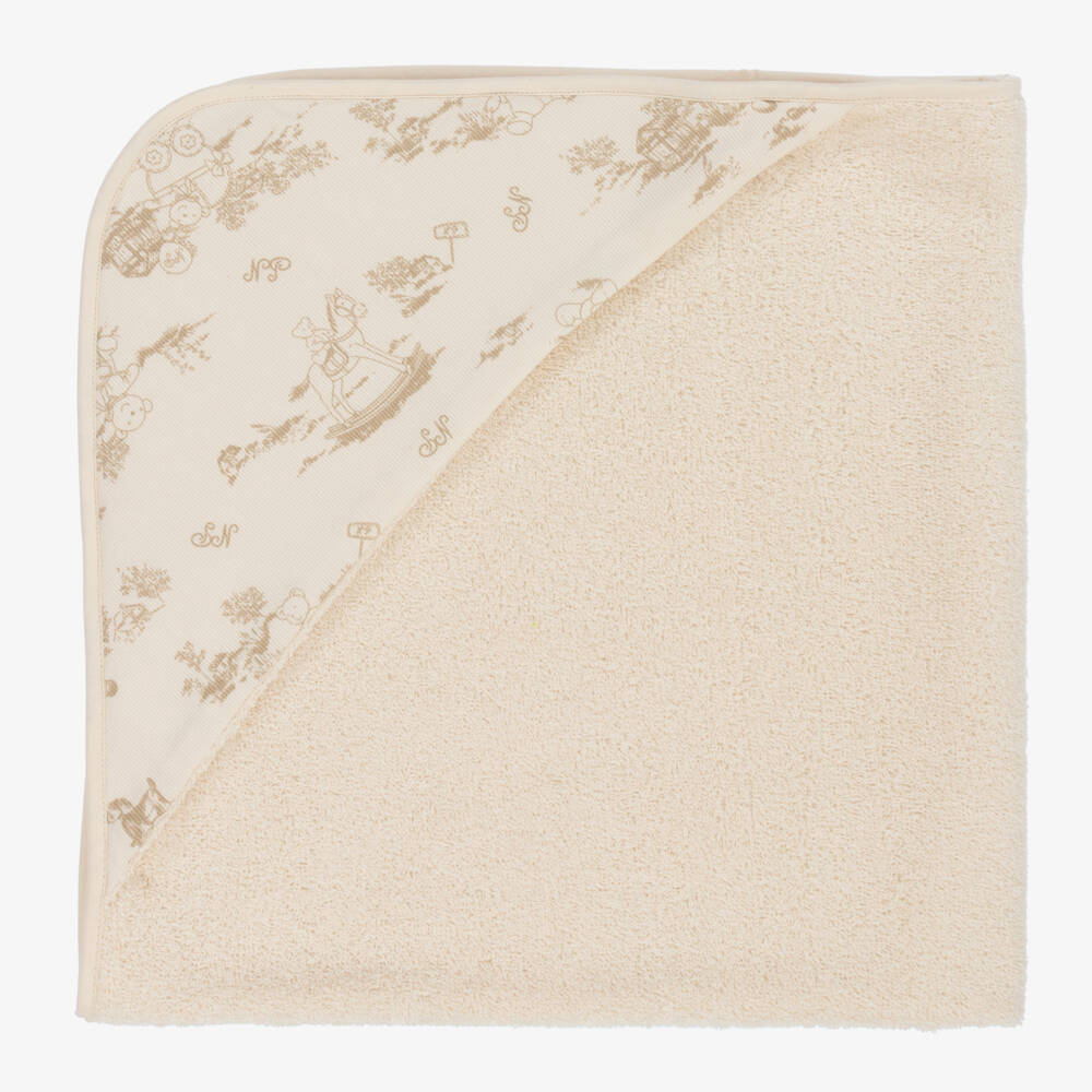NaturaPura-Ivory Organic Hooded Towel (75cm) | Childrensalon Outlet